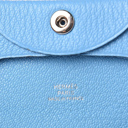 Hermes Chevre Mysore Bastia Coin Purse Celeste 6 of 7