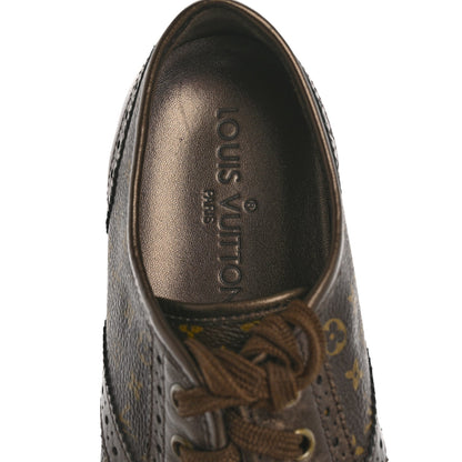 Louis Vuitton Calfskin Monogram Lyrics Sneakers 38.5 Bronze 7 of 12