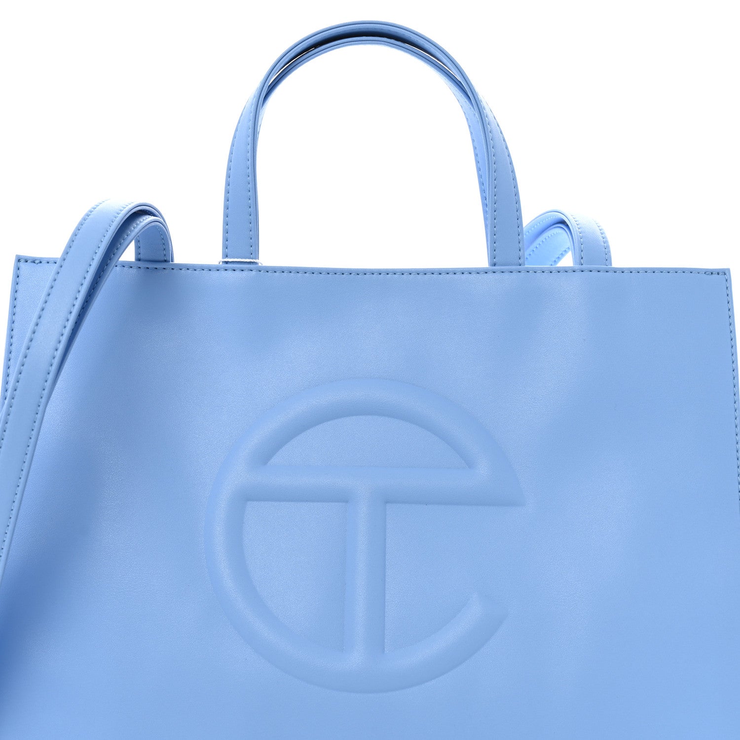 Telfar Vegan Leather Medium Shopping Bag Cerulean 8 of 11