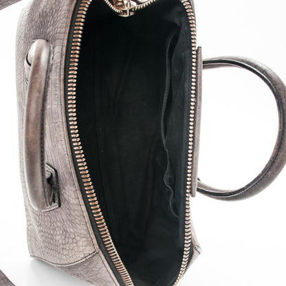 Givenchy Nubuck Crocodile Embossed Medium Antigona Washed Black 6 of 8