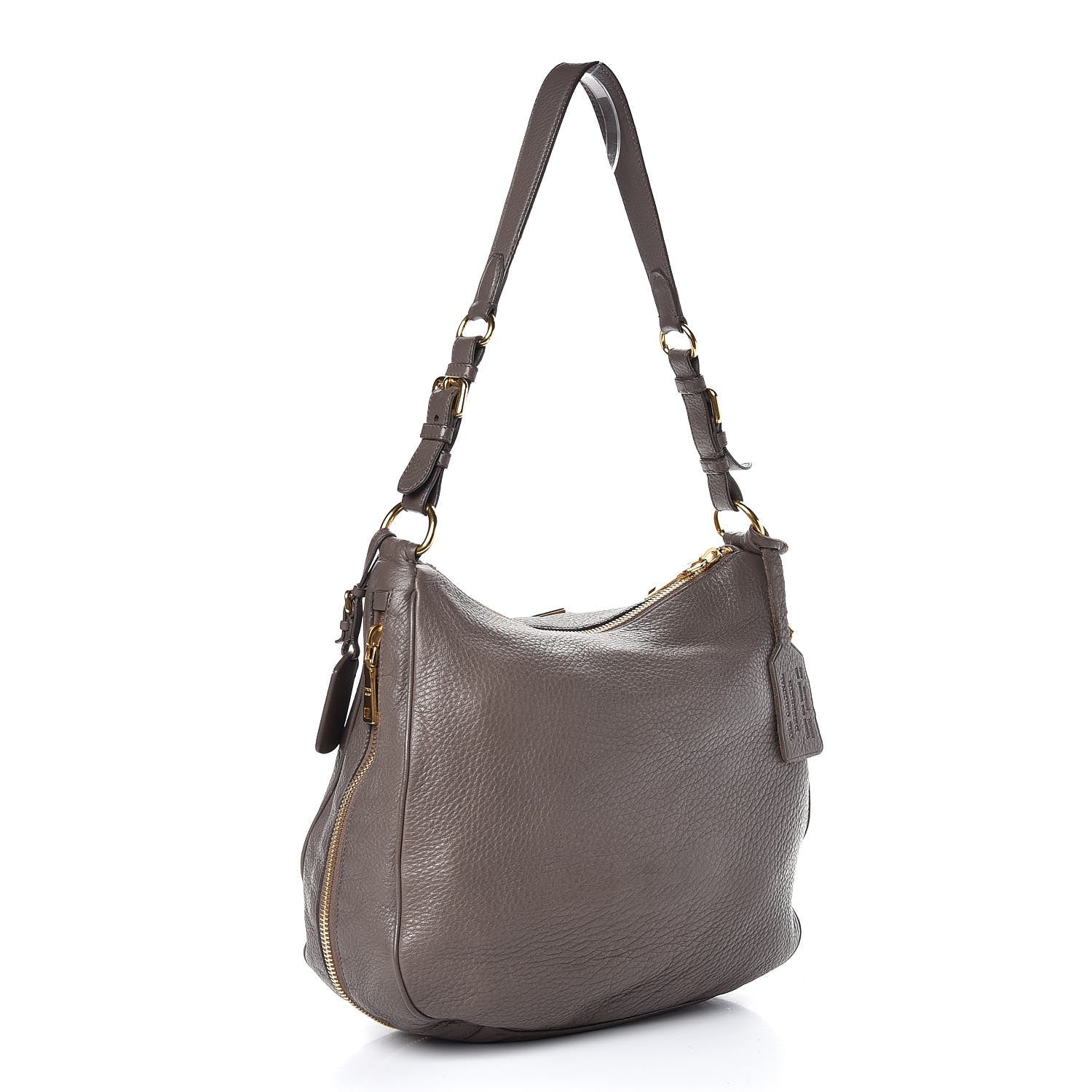 Prada Cervo Antik Zip Hobo Argilla 3 of 7