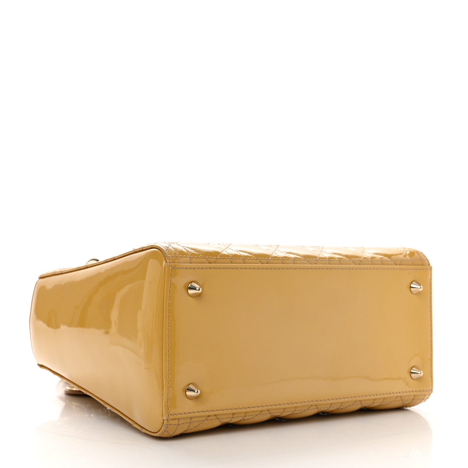 Christian Dior Patent Cannage Medium Lady Dior Beige 4 of 10