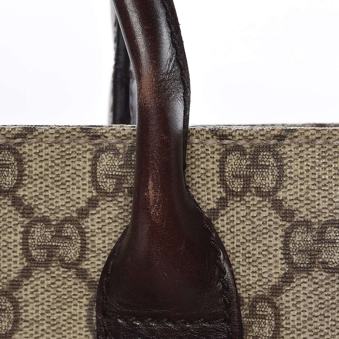 GG Plus Monogram Small Vertical Tote Dark Brown