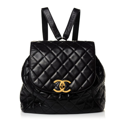 Chanel Lambskin Quilted Backpack Black 1 of 10
