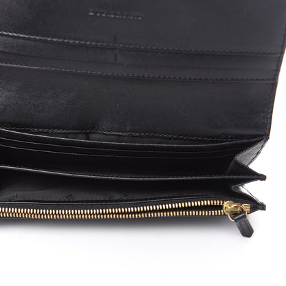 Burberry Signature Grain Calfskin Check Embossed Porter Continental Wallet Black 5 of 12
