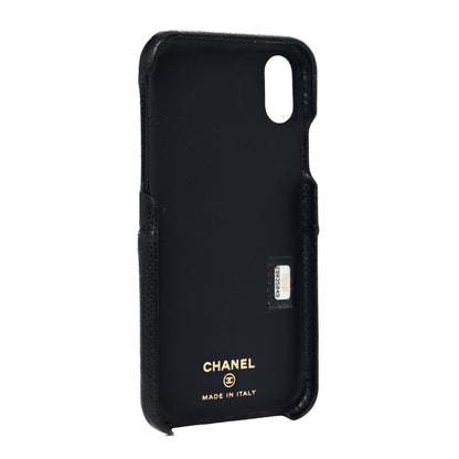 Chanel Caviar Quilted iPhone X Coco Tech Case Navy 3 of 8