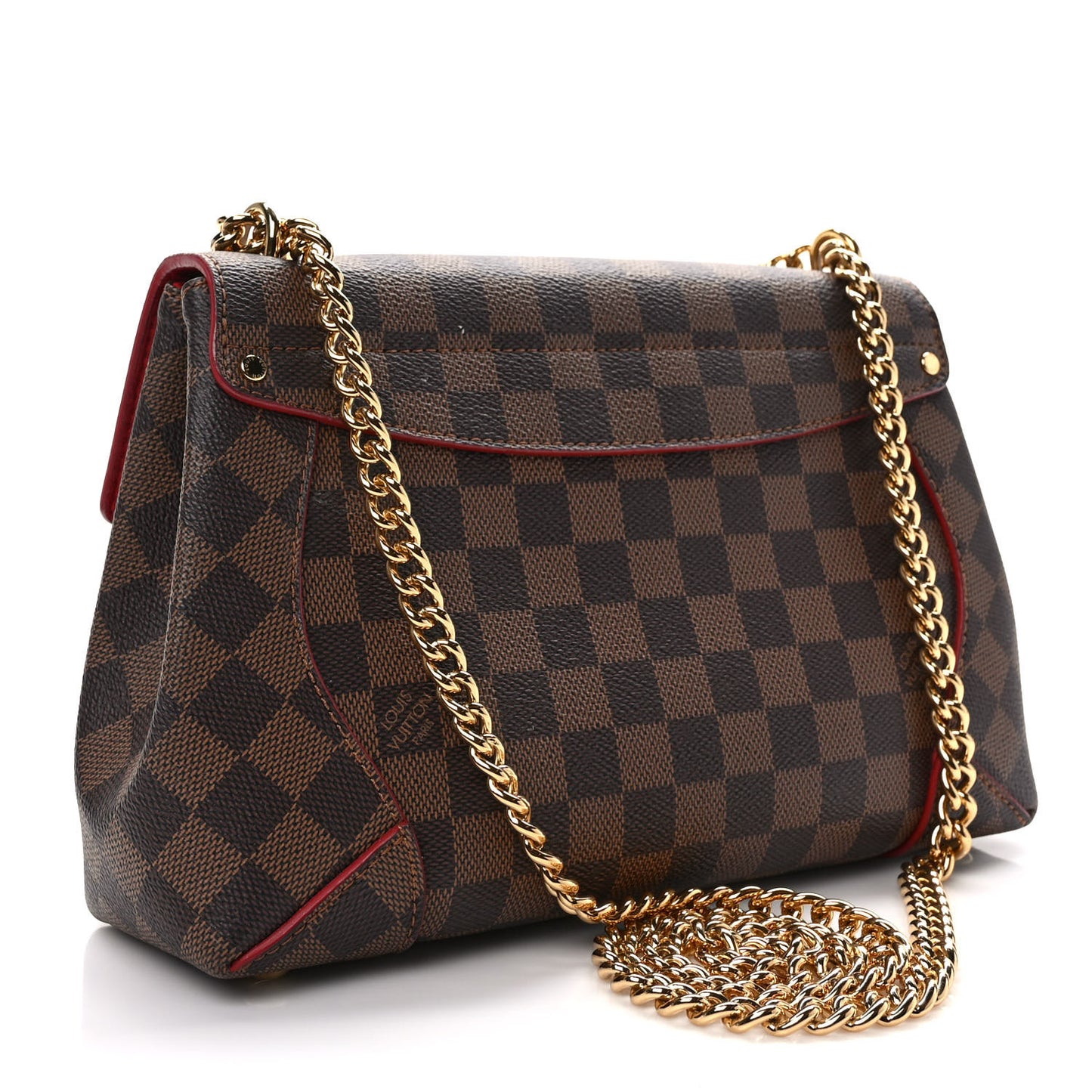 Damier Ebene Caissa Clutch Cherry
