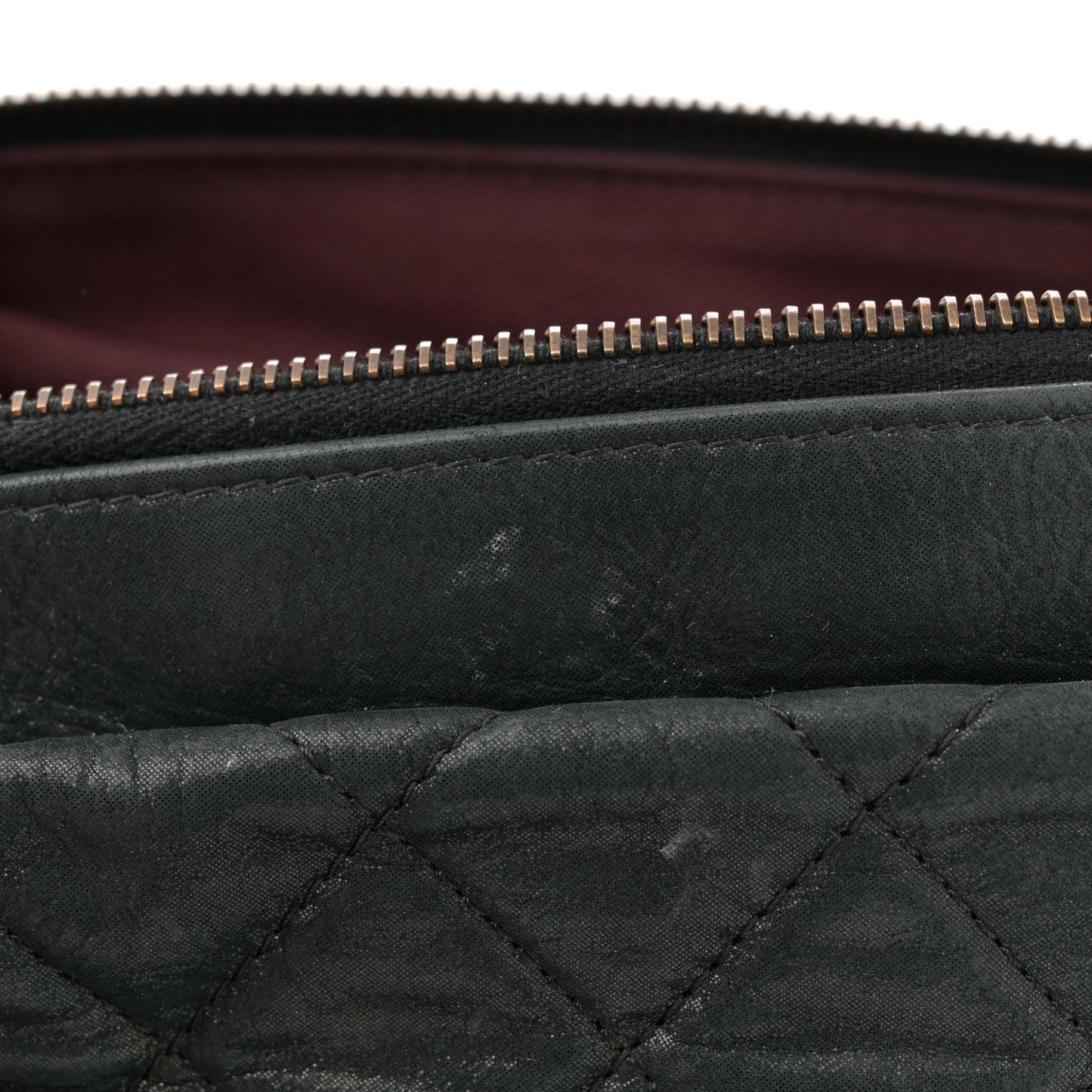 Iridescent Calfskin Quilted Large Shiva Flap Black