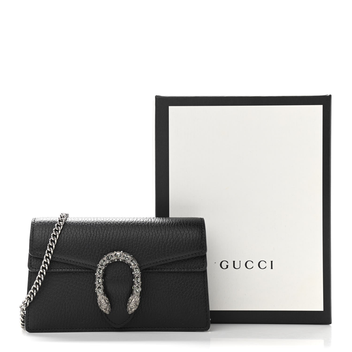 Gucci Calfskin Super Mini Dionysus Shoulder Bag Black 10 of 10