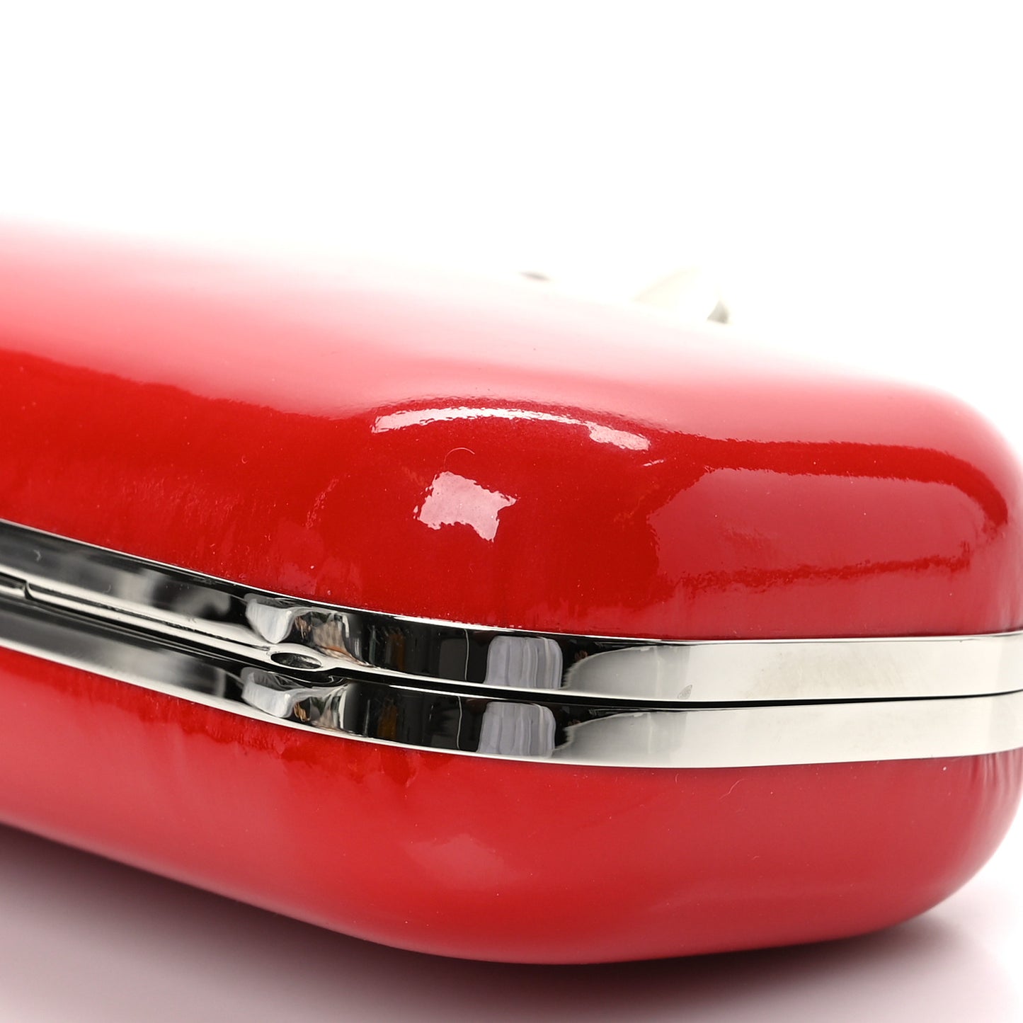 Patent Skull Knuckle Clutch Red