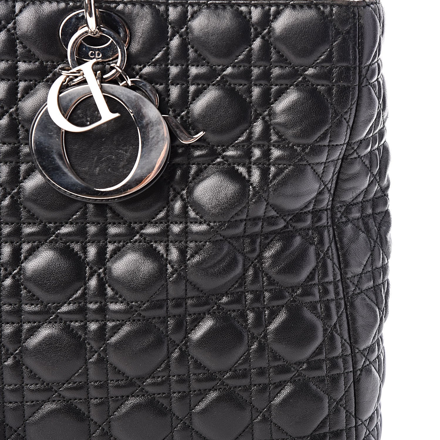 Christian Dior Lambskin Cannage Large Lady Dior Black 21 of 24