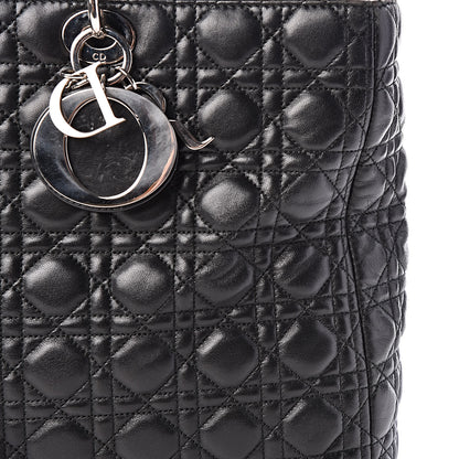 Christian Dior Lambskin Cannage Large Lady Dior Black 21 of 24