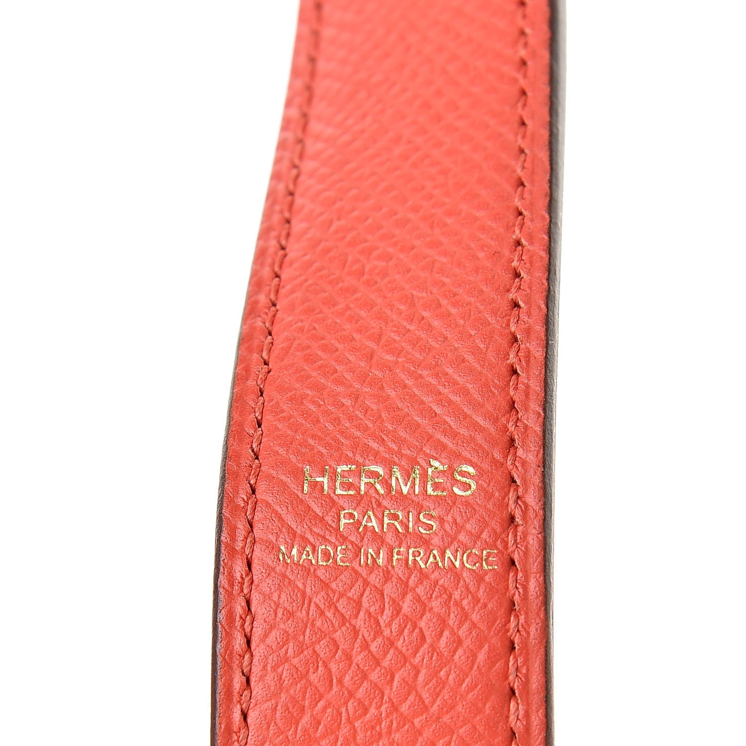 Hermes Epsom 25mm Tressage Shoulder Strap Capucine Celeste Rouge H 3 of 6
