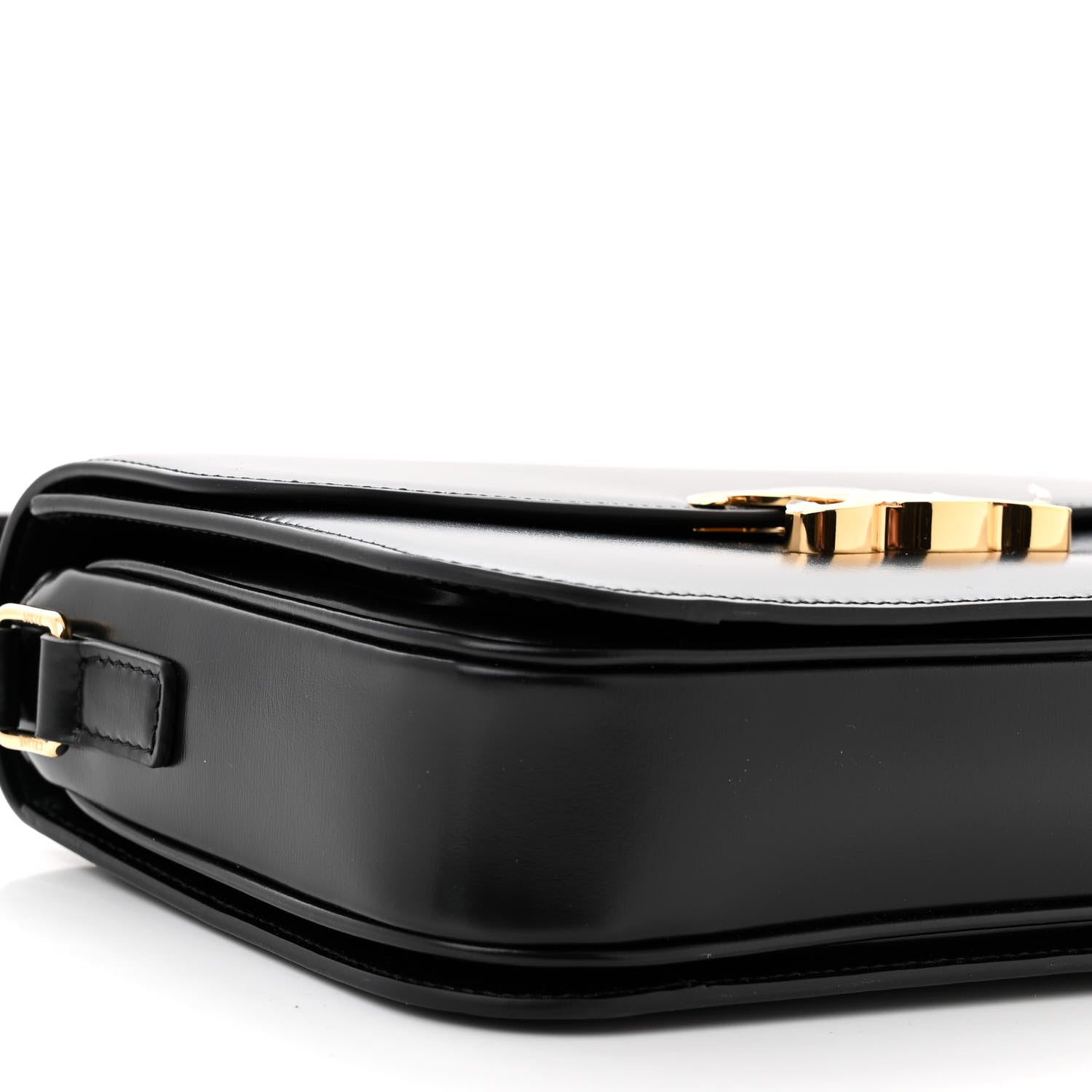 Celine Shiny Calfskin Medium Triomphe Black 9 of 11