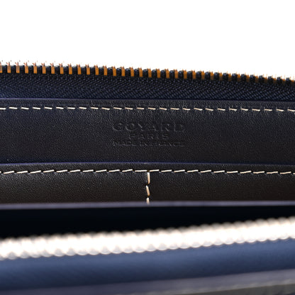 Goyard Goyardine Matignon Zip Around GM Wallet Navy 6 of 8
