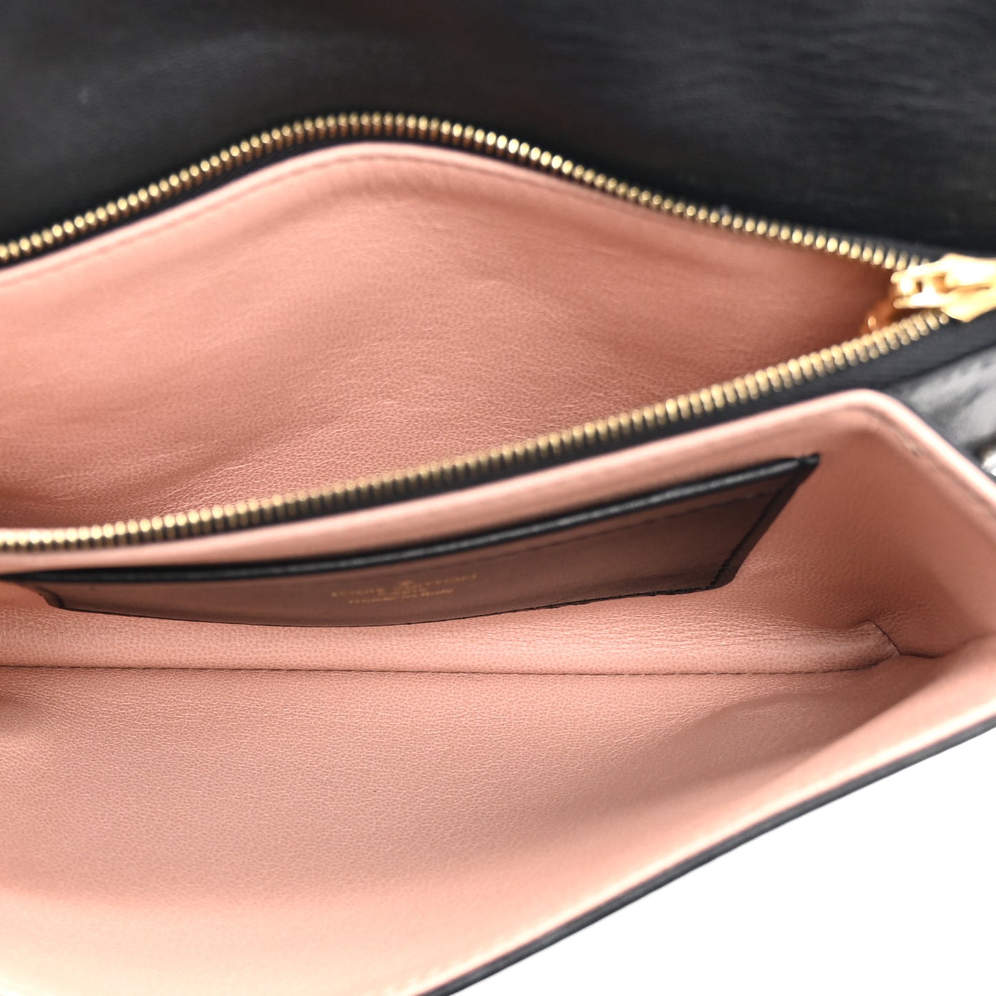 Lambskin Embossed Monogram Pochette Coussin Black