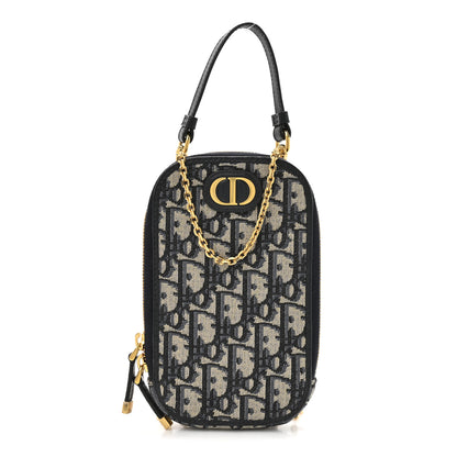 Christian Dior Oblique 30 Montaigne Phone Holder Blue 1 of 13