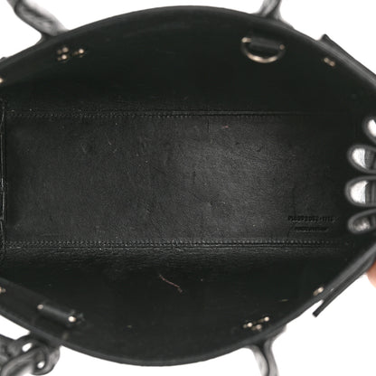 Saint Laurent Calfskin Crocodile Embossed Nano Sac De Jour Black 5 of 13