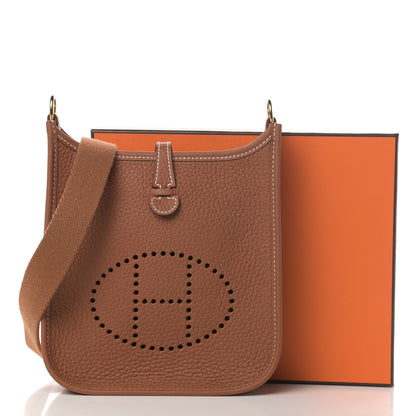Hermes Taurillon Clemence Evelyne TPM Gold 11 of 11