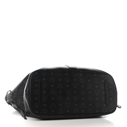 MCM Visetos Large Liz Reversible Shopper Tote Black 5 of 9