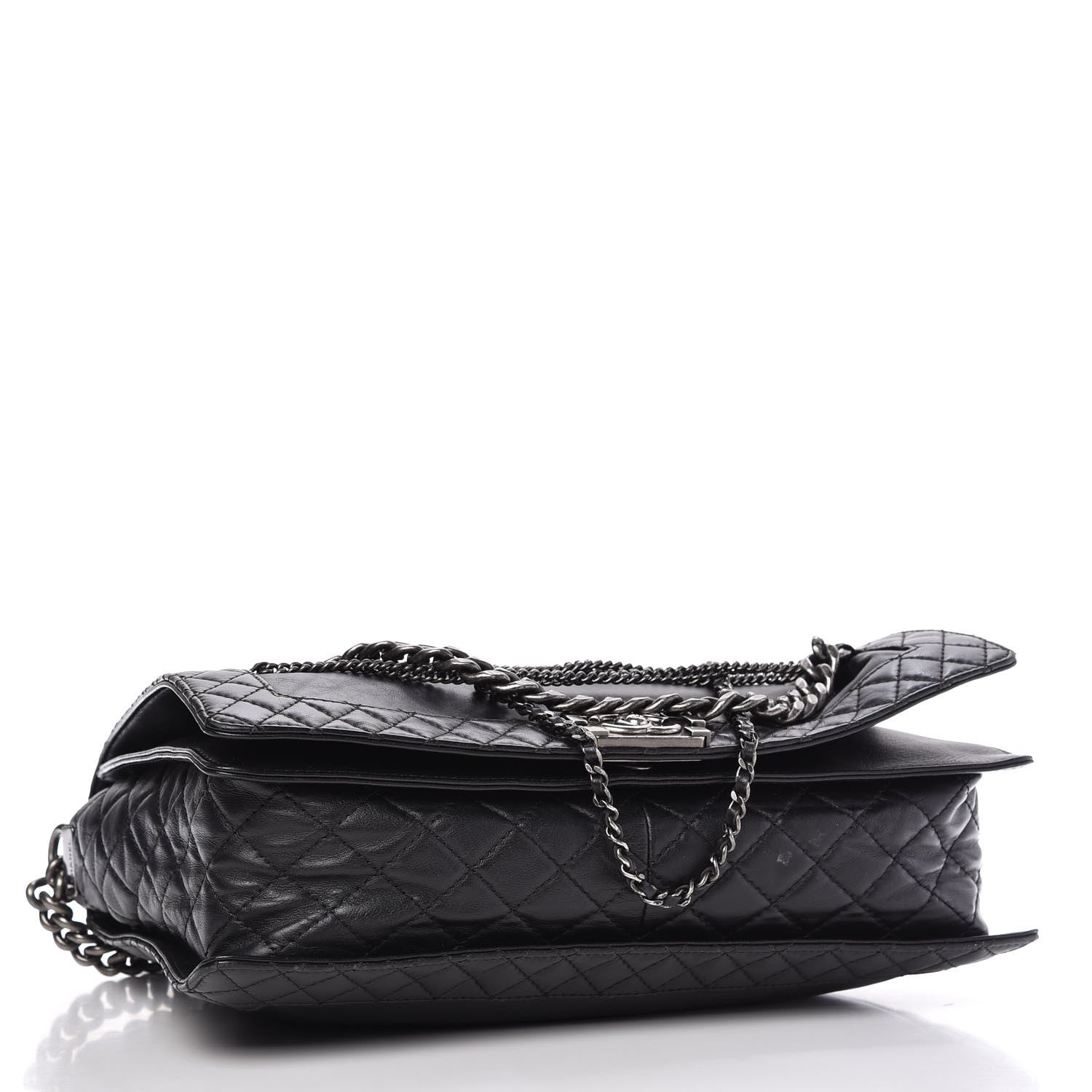 Chanel Calfskin Enchained XL Boy Flap Black 4 of 9