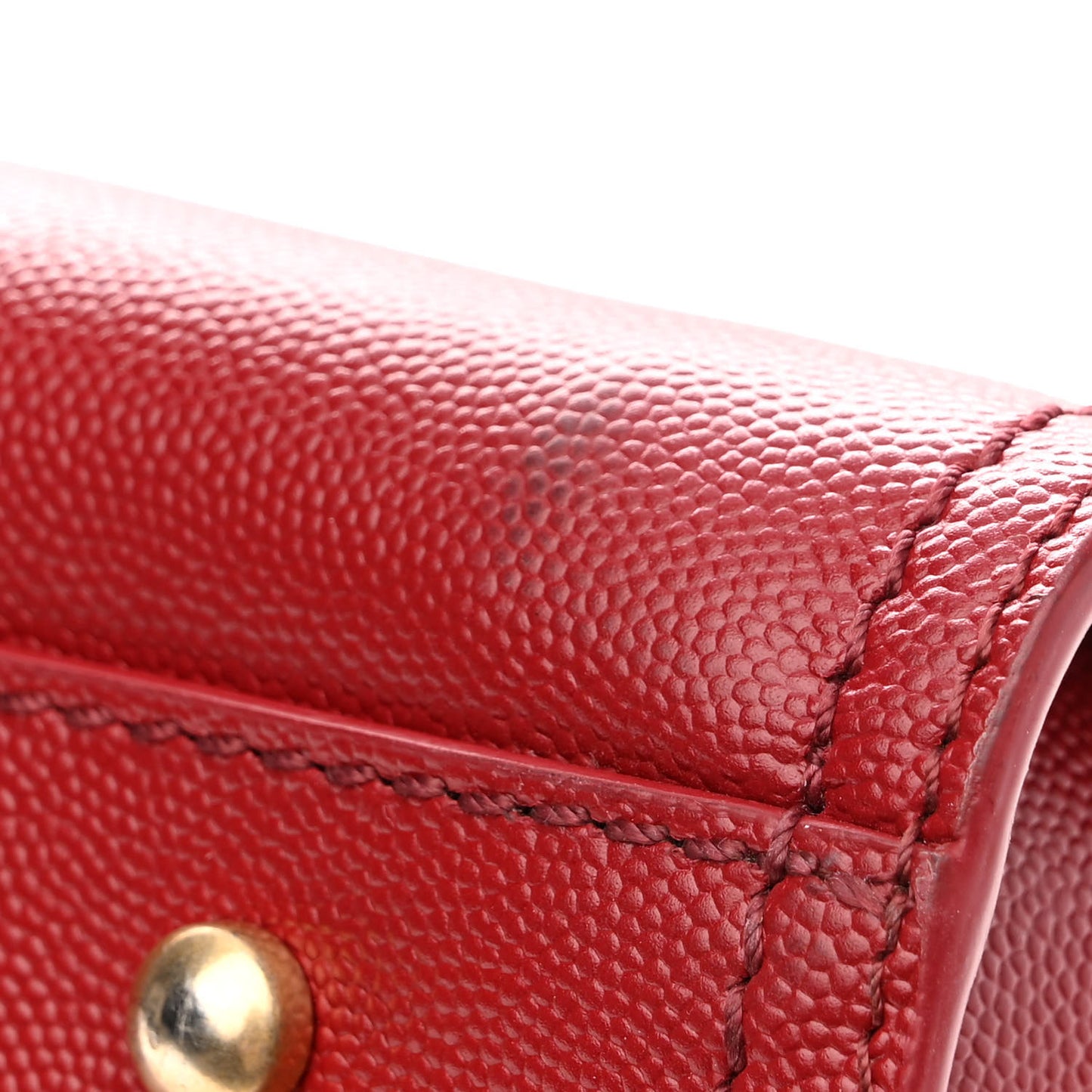 Caviar Small Studded Deauville Tote Red