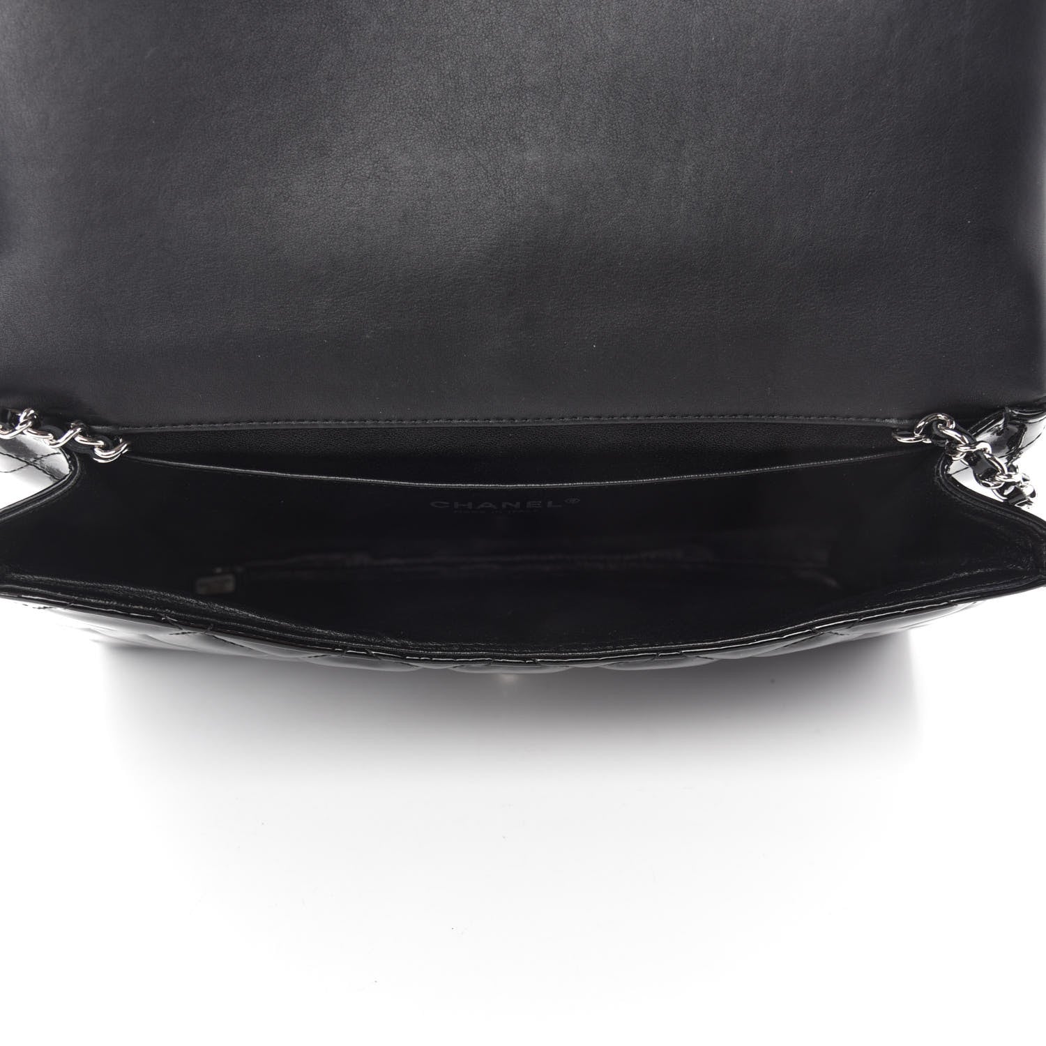 Chanel Patent Quilted Clutch with Chain Flap Black 5 of 11