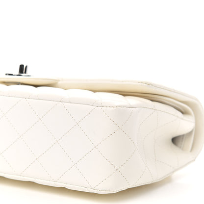 Chanel Lambskin Quilted Medium Double Flap White 10 of 11