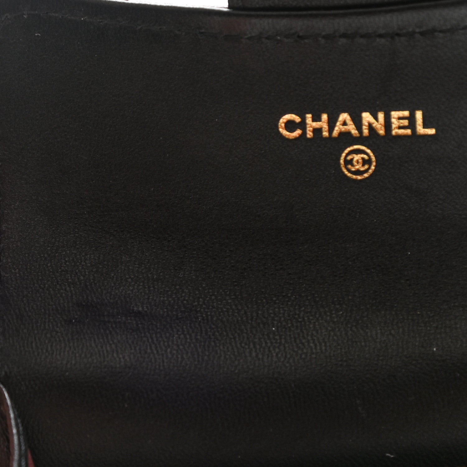 Chanel Lambskin Quilted Flap Card Holder Wallet Black 9 of 11