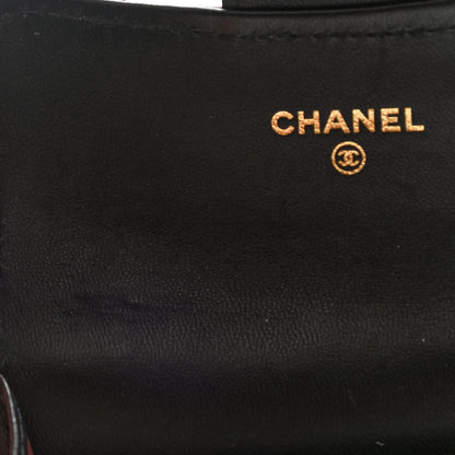 Chanel Lambskin Quilted Flap Card Holder Wallet Black 9 of 11