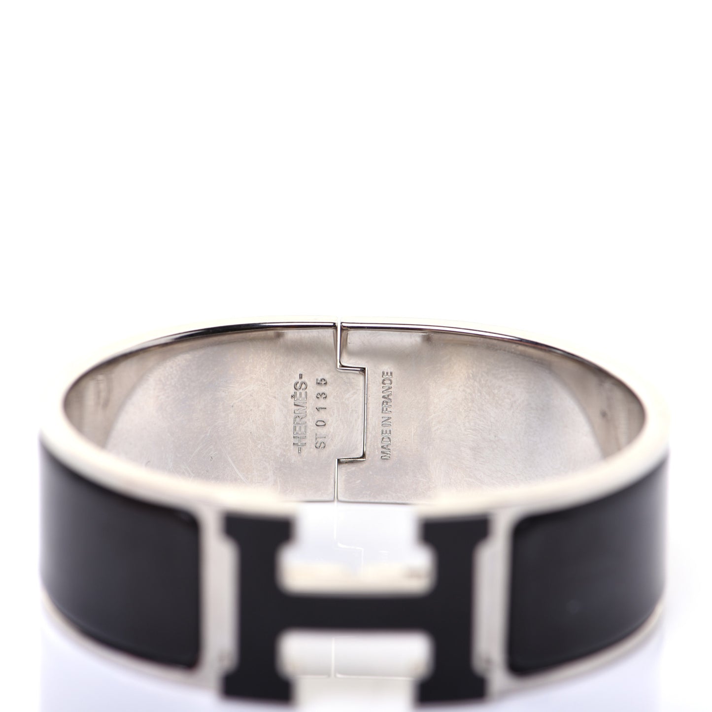 Enamel Wide Clic Clac H Bracelet PM Black