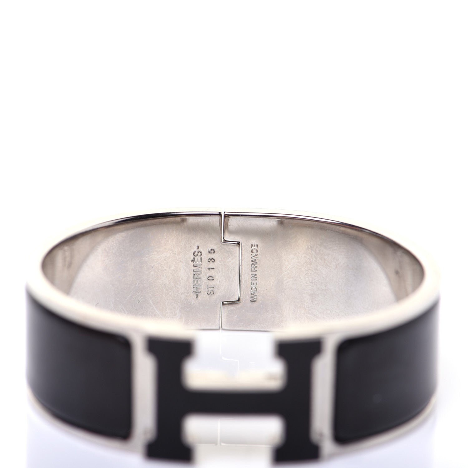 Hermes Enamel Wide Clic Clac H Bracelet PM Black 4 of 7