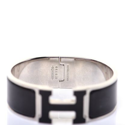 Hermes Enamel Wide Clic Clac H Bracelet PM Black 4 of 7