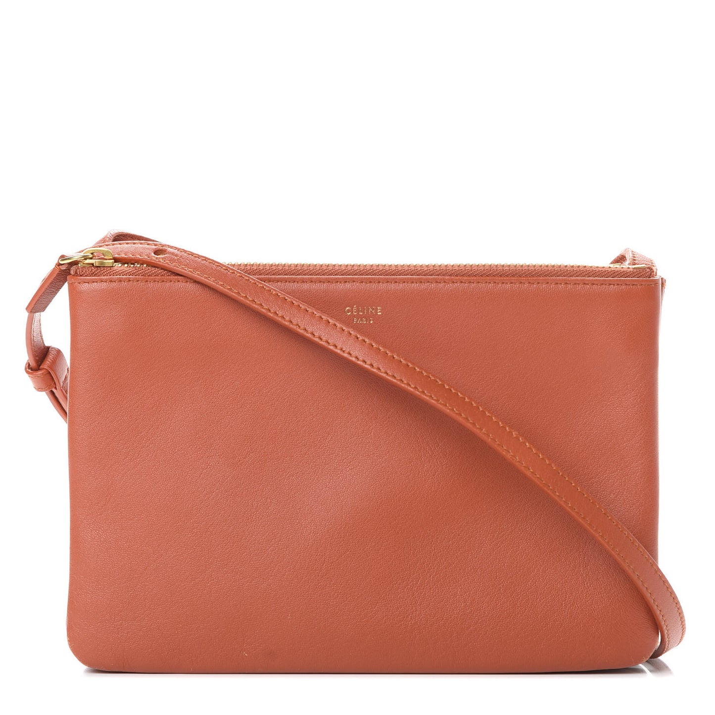 Lambskin Small Trio Crossbody Bag Tan