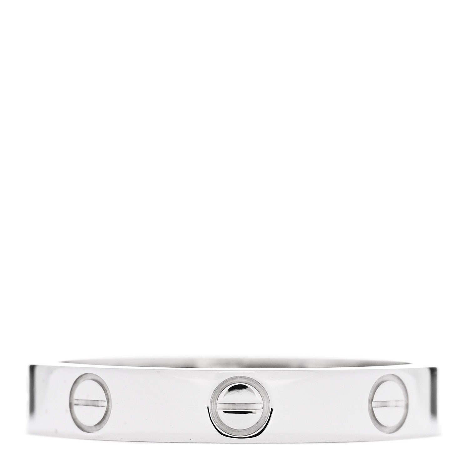 Cartier 18K White Gold 3.5mm LOVE Wedding Band Ring 58 8.25 3 of 4