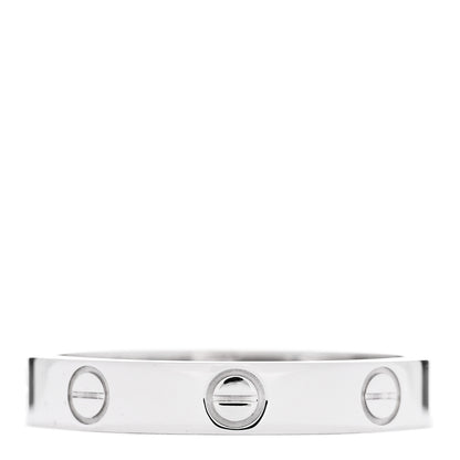 Cartier 18K White Gold 3.5mm LOVE Wedding Band Ring 58 8.25 3 of 4