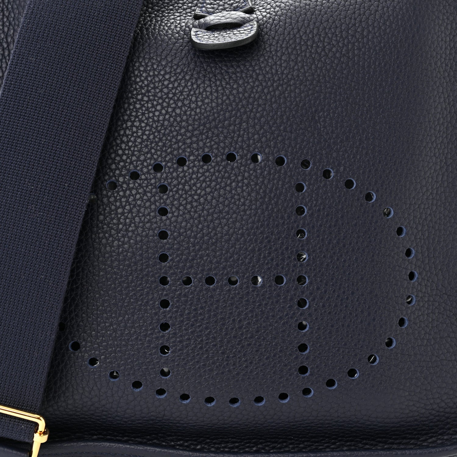 Hermes Taurillon Clemence Evelyne III PM Bleu Nuit 8 of 11