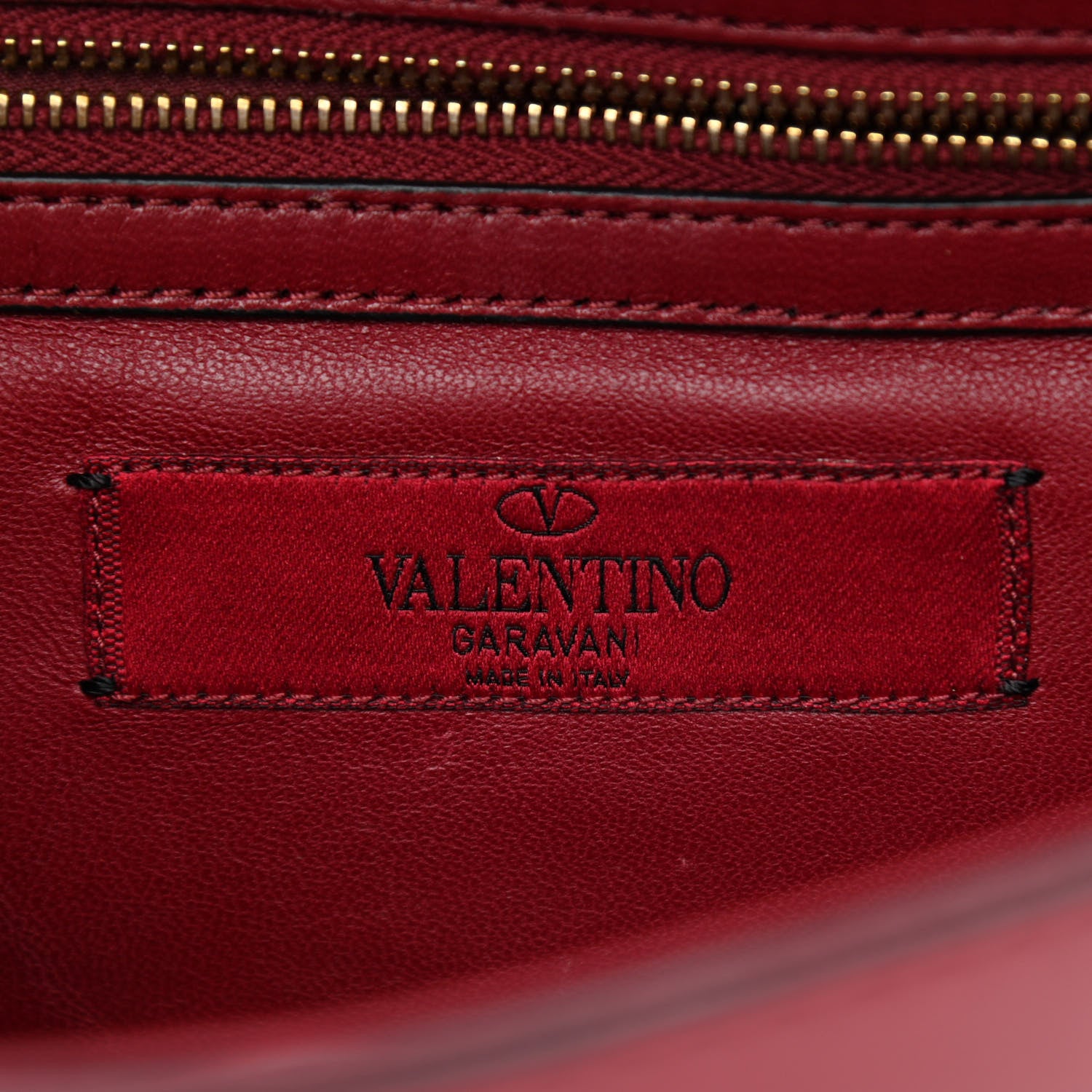 Valentino Garavani Vitello Embellished Small Glam Lock Rockstud Flap Dark Red 6 of 12