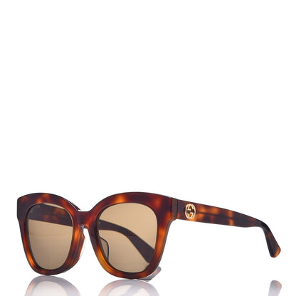 Gucci Acetate Square Frame Sunglasses GG0029SA Tortoise 1 of 7