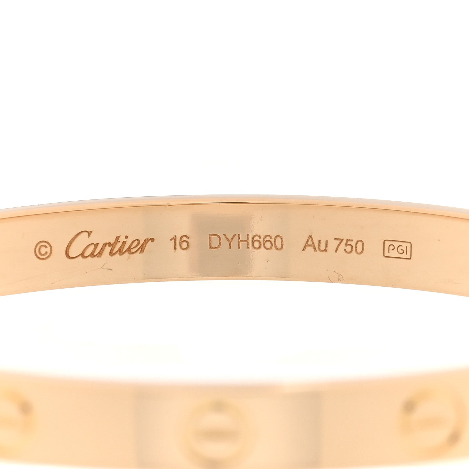 Cartier 18K Yellow Gold LOVE Bracelet 16 7 of 9