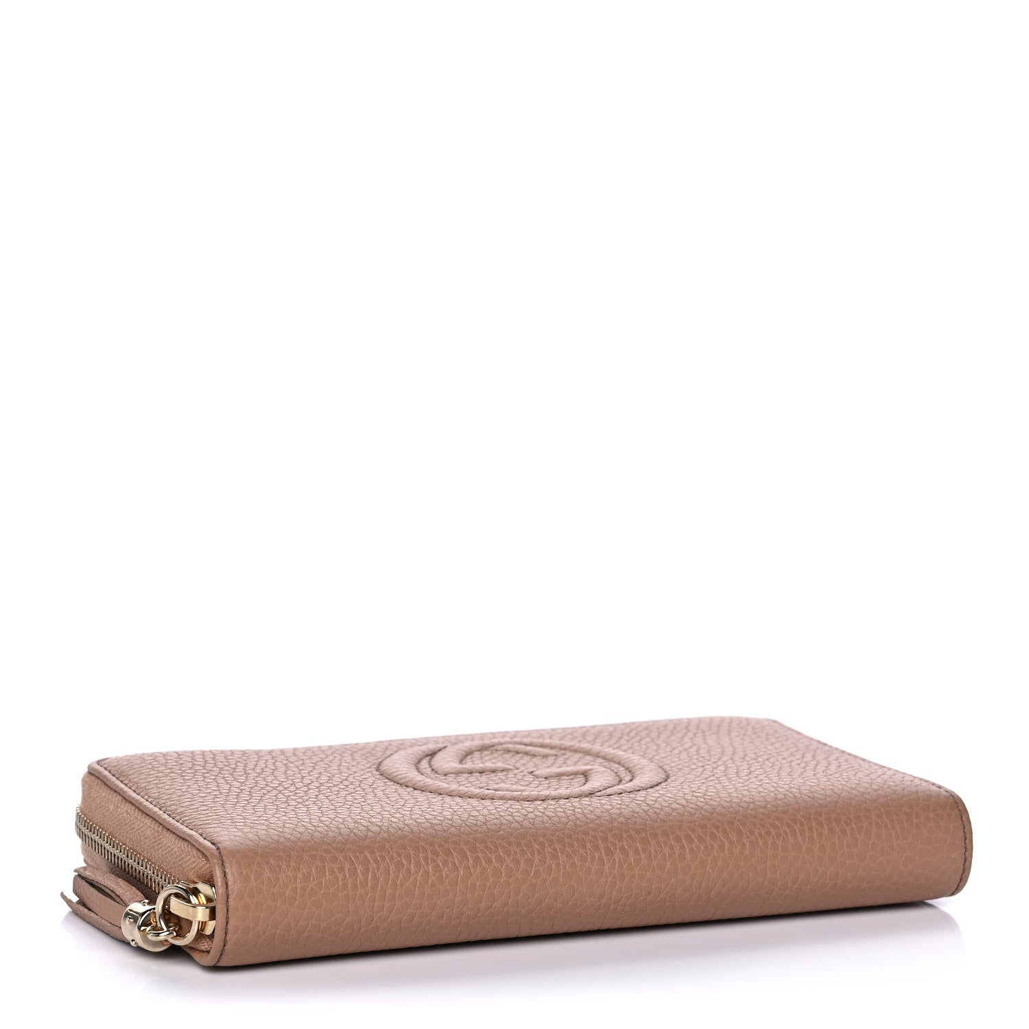 Gucci Pebbled Calfskin Soho Zip Around Wallet Camelia 4 of 10