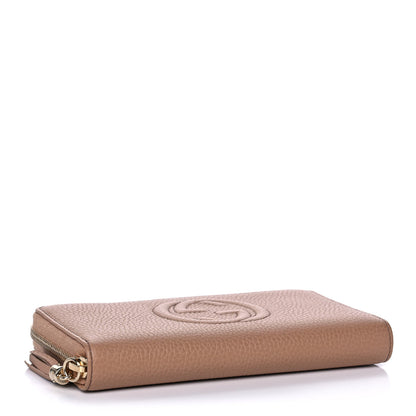 Gucci Pebbled Calfskin Soho Zip Around Wallet Camelia 4 of 10
