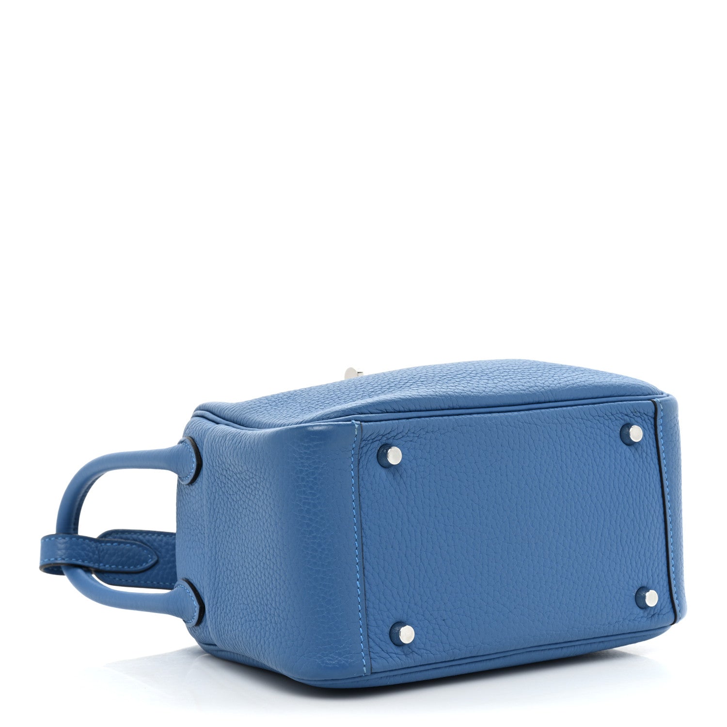 Hermes Taurillon Clemence Mini Lindy 20 Mykonos 4 of 10