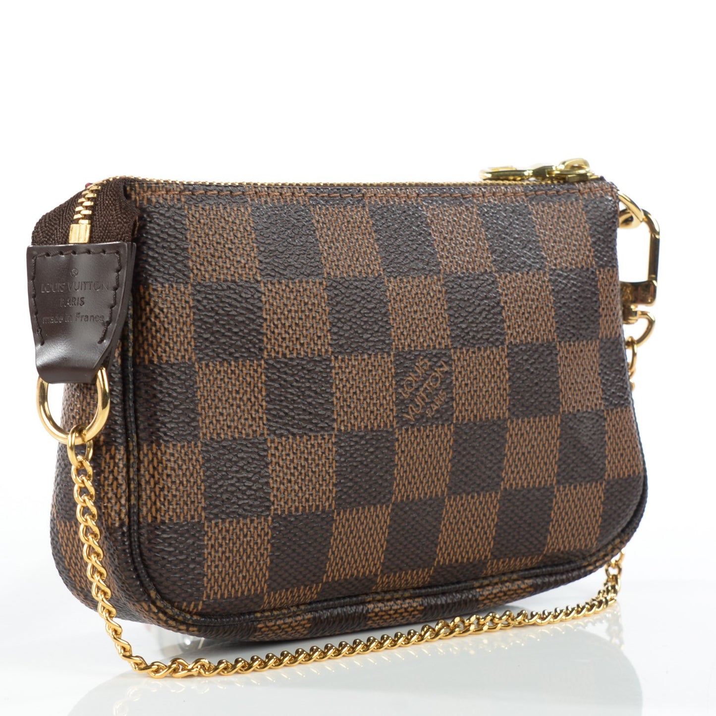Damier Ebene Complice Trunks and Bags Mini Pochette Accessories Red