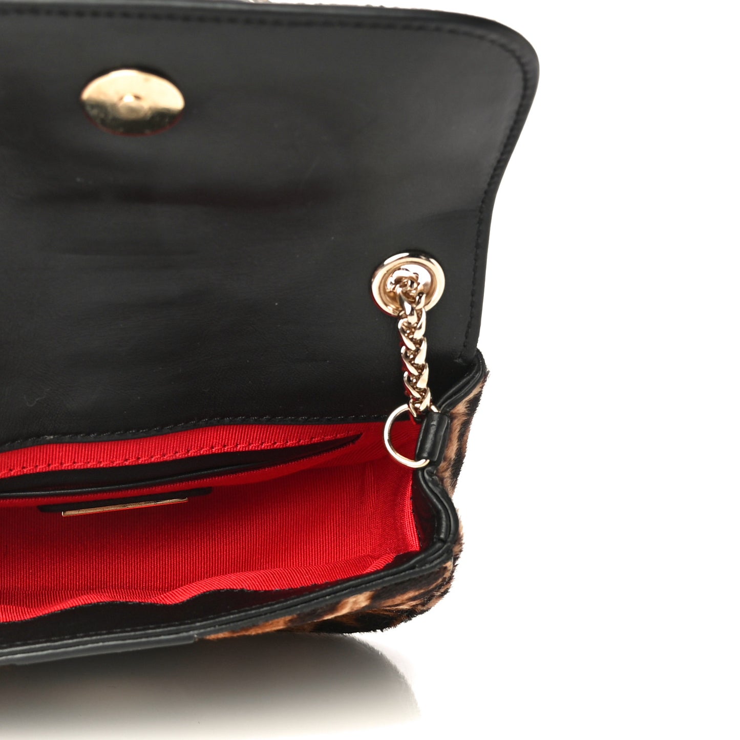 Calf Hair Leopard Print Mini Sweety Charity Crossbody Bag