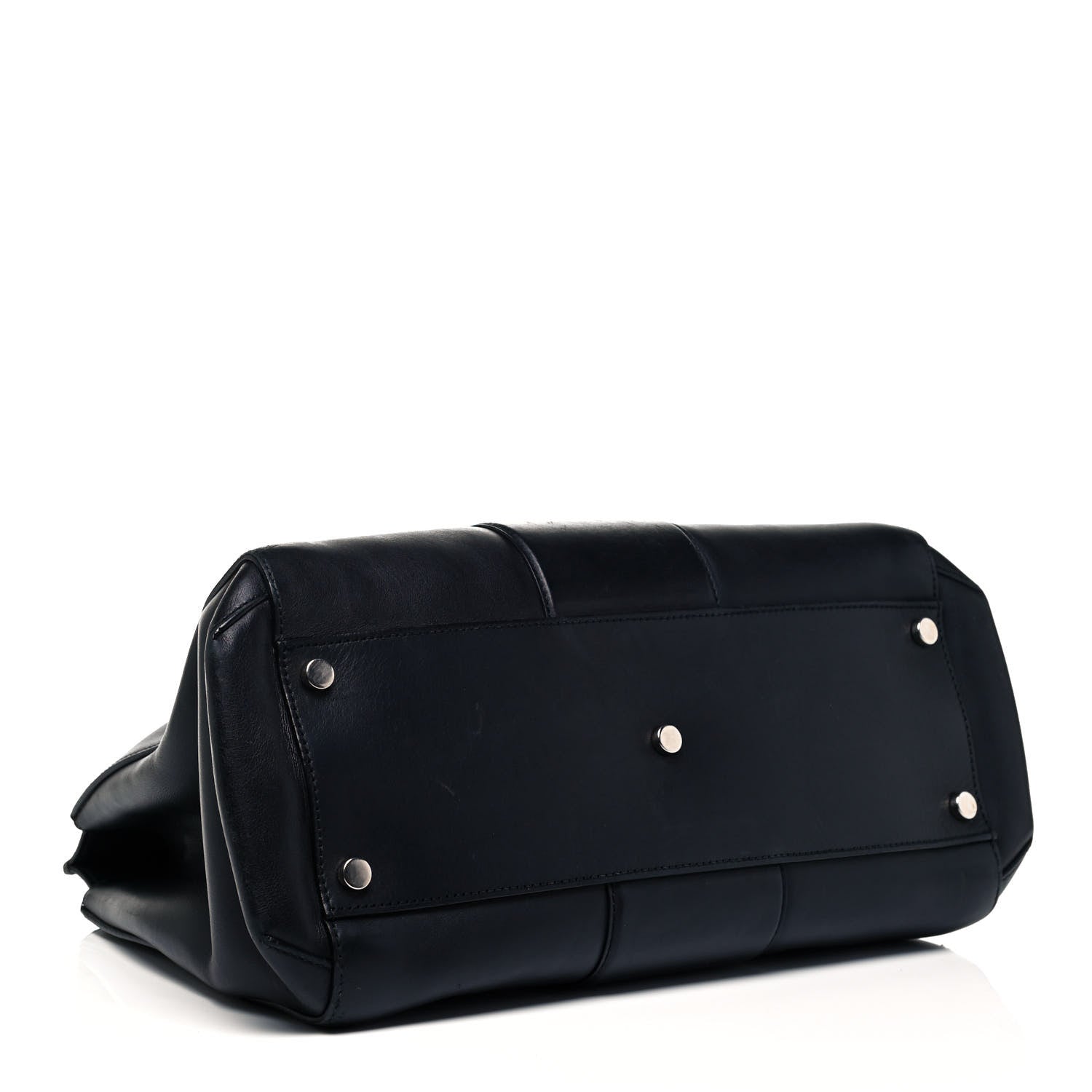 Gucci Calfskin Lady Bamboo Top Handle Bag Black 4 of 14