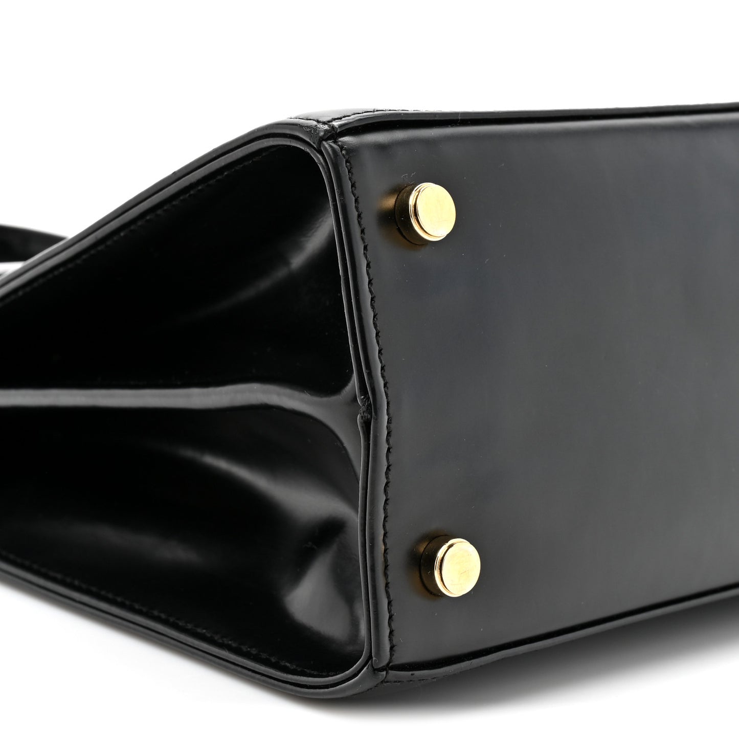 Brushed Off Calfskin Small Iconic Top Handle Black