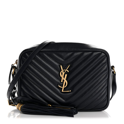 Saint Laurent Calfskin Matelasse Monogram Lou Camera Bag Navy 1 of 15