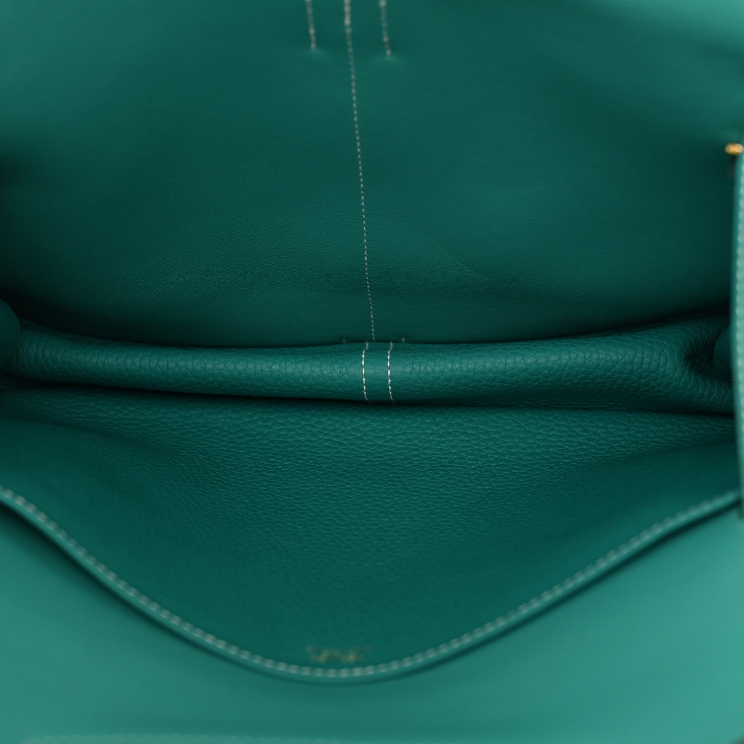Hermes Taurillon Clemence Halzan 31 GM Vert Verone 5 of 10