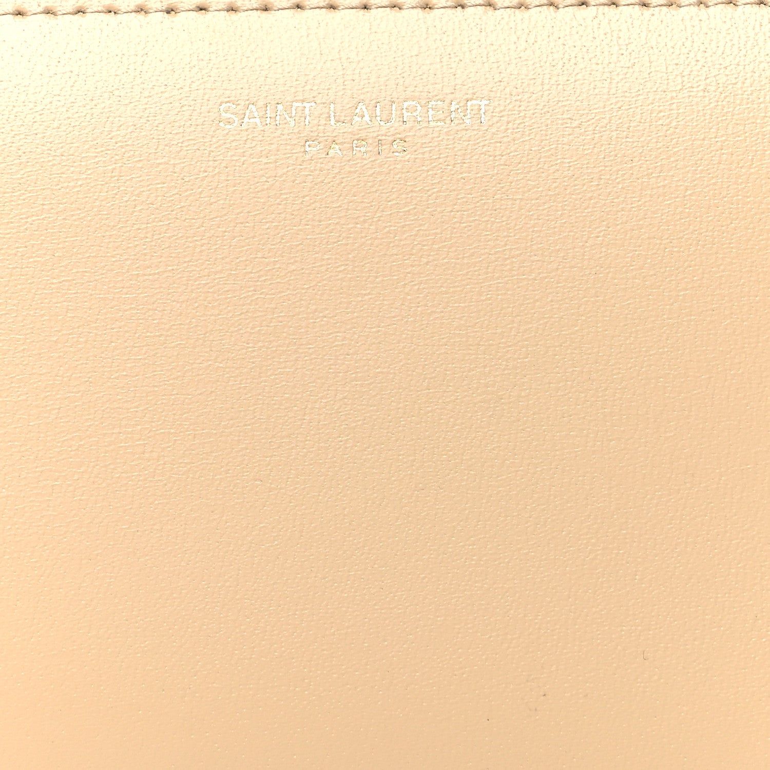 Saint Laurent Calfskin Monogram Bi-Fold Zipped Wallet Nude Powder 8 of 9